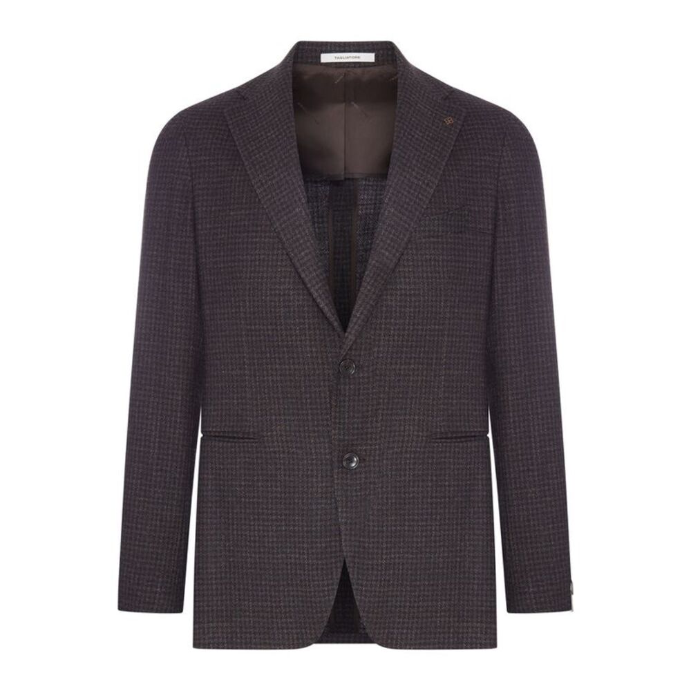 Tagliatore Men Single-Breasted Wool And Silk Blend Jacket